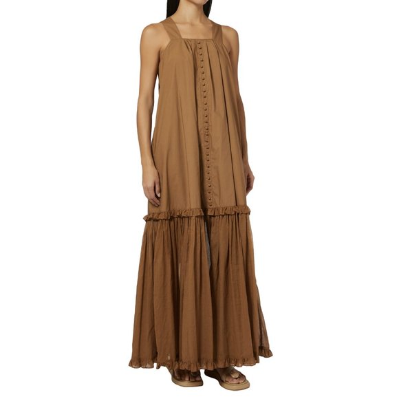 Joslin Dresses & Skirts - Joslin Adrianna Organic Cotton Poplin Maxi Dress Cinnamon NWT 10 / US 6